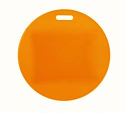 Бирка багажная круглая, оранжевая (ОСТАТОК 1 ШТ)