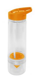 Бутылка для воды с цитрус-прессом, оранжевая