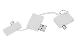 Адаптер-брелок  USB, белый